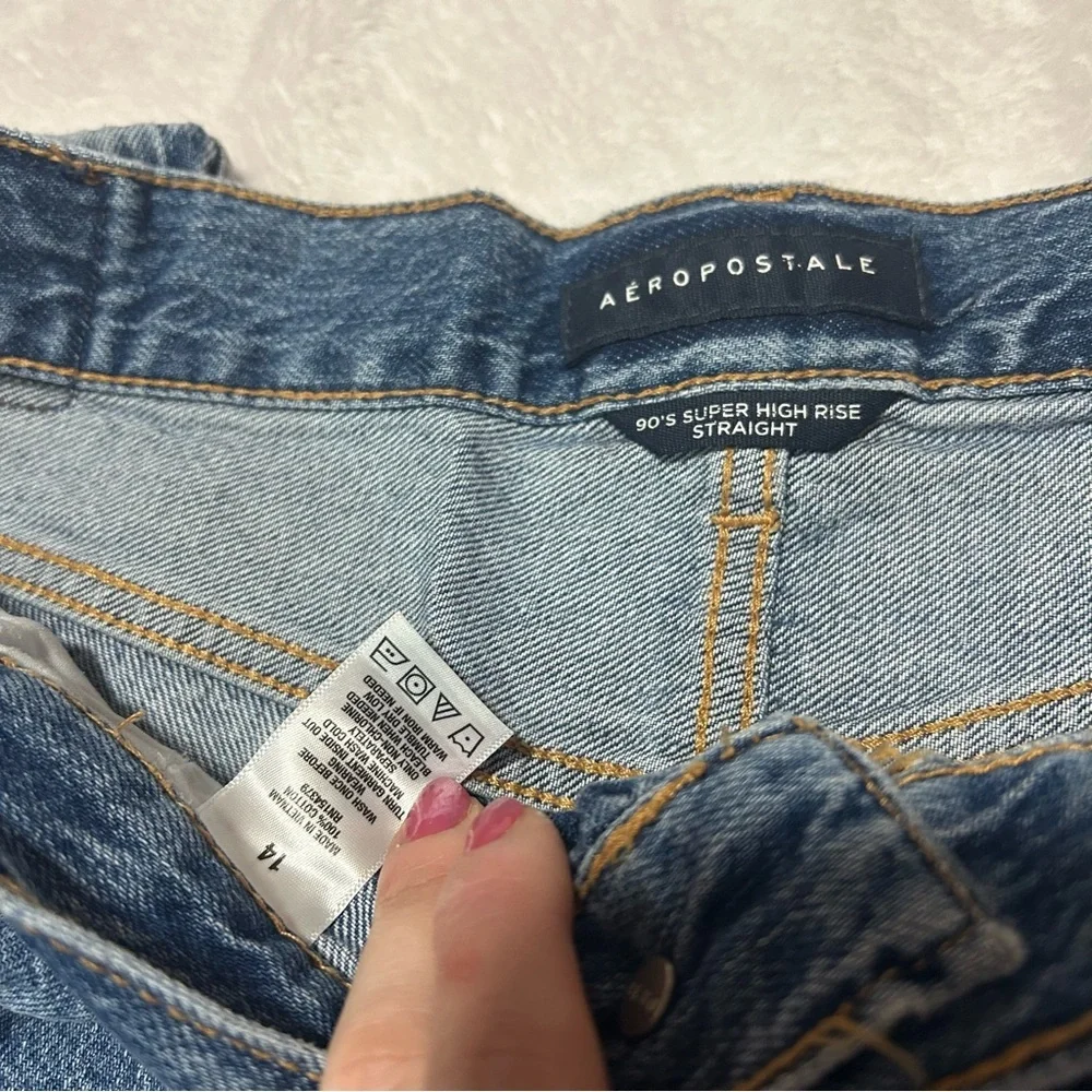 Aeropostale 90s Super High-Rise Straight Jeans Size 14